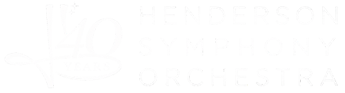 Henderson Symphony Orchestra - $0th Year Anniversary Logo - White
